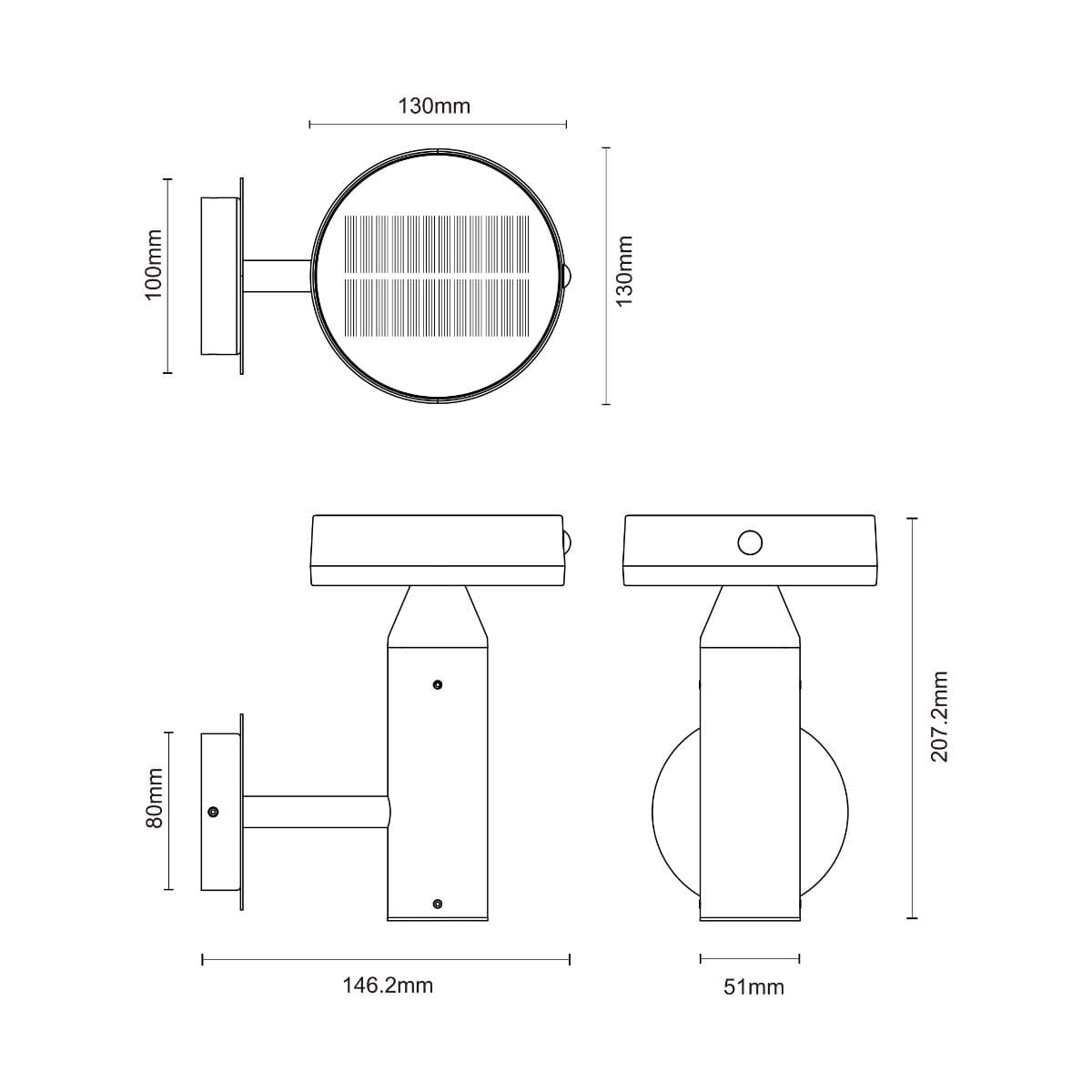Бра вуличне CARLI WT33611 Zuma Line чорний