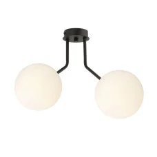 Люстра стельова NOVA 2 BLACK/OPAL EMIBIG 1138/2 Emibig чорний