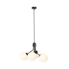 Люстра підвісна NOVA 4 BLACK/OPAL EMIBIG 1138/4 Emibig чорний
