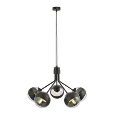 Люстра підвісна NOVA 5 BLACK/STRIPE EMIBIG 1139/5 Emibig чорний