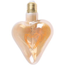Декоративна світлодіодна лампочка Filament HEART Vintage Amber E27 316608 Polux